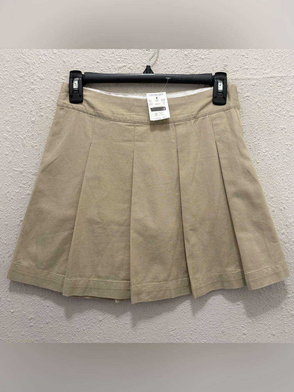 CREWCUTS Khaki Pleated Uniform Skirt NWT 12